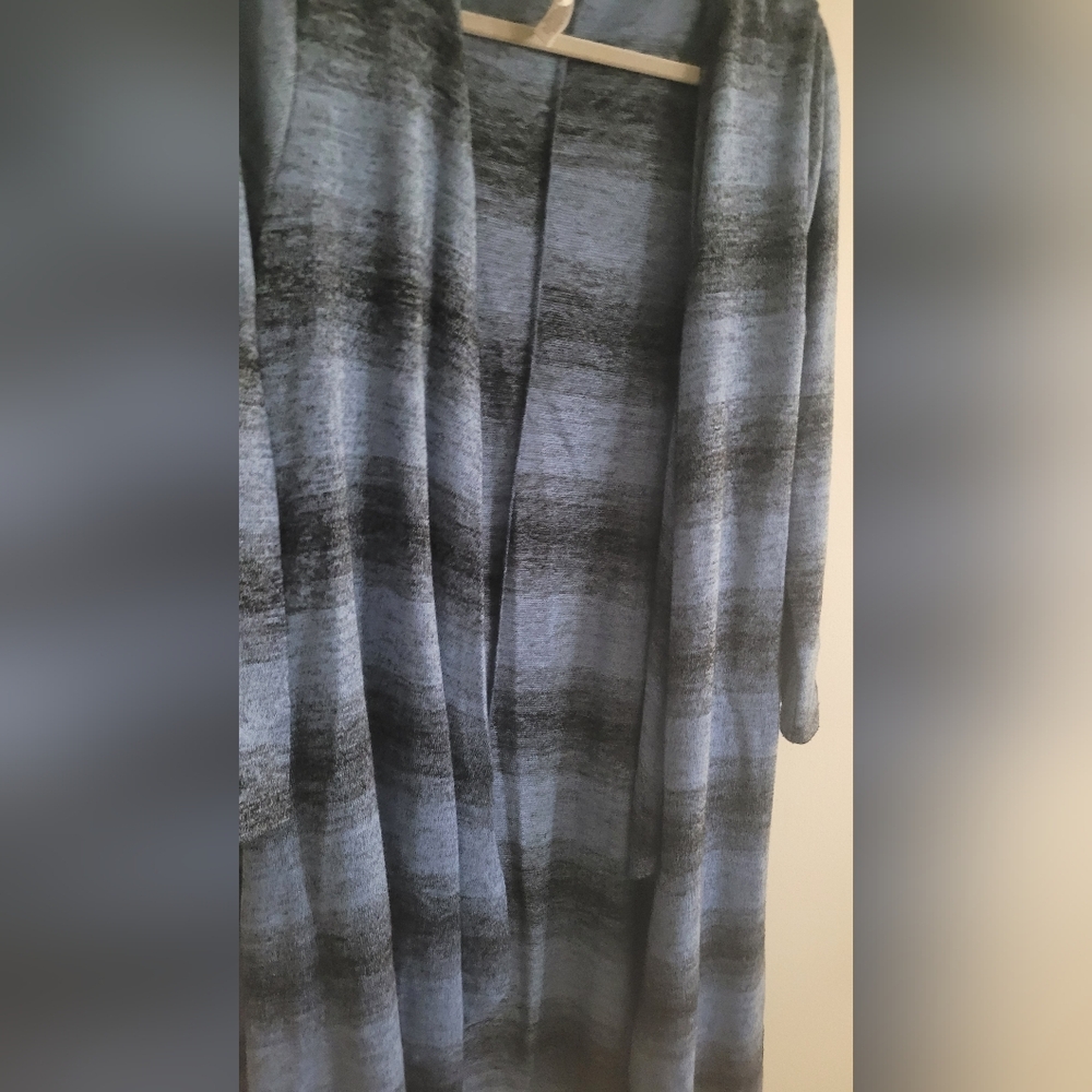 Striped Blue and Black Cardigan